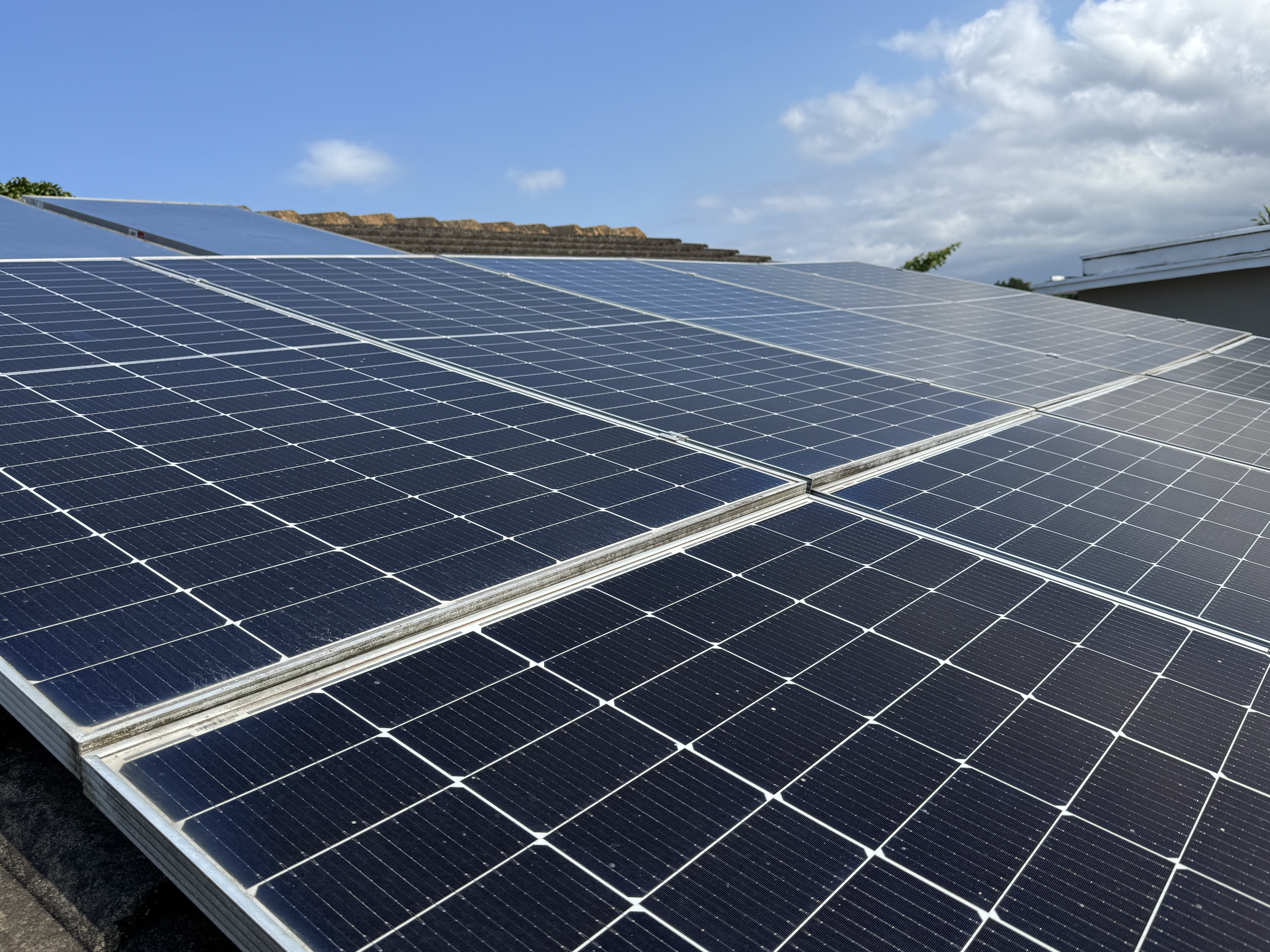 Foto de instalação de sistema de energia solar