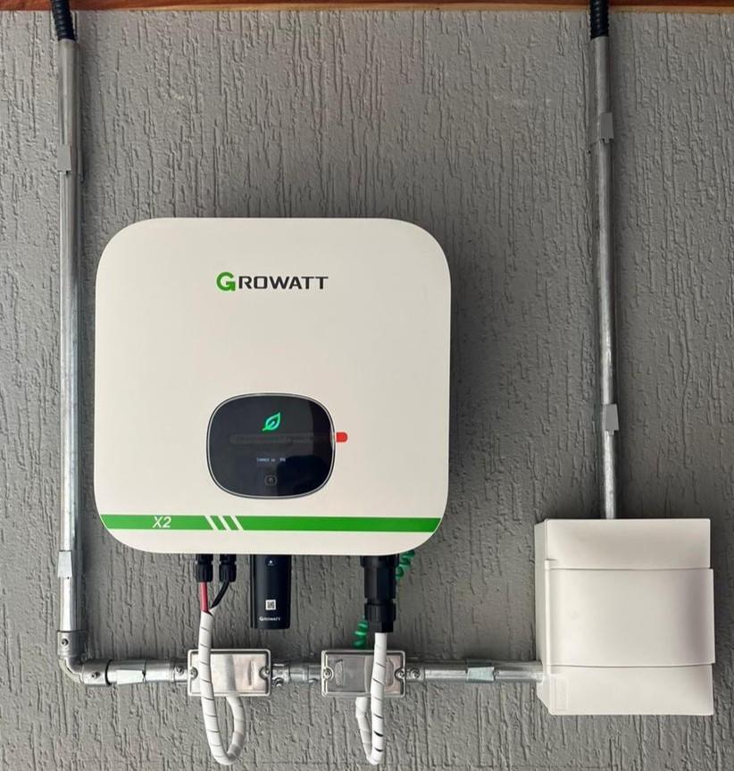 Foto de instalação de sistema de energia solar